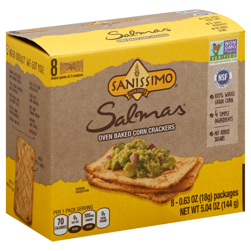 Sanissimo Oven Baked Corn Crackers, 144 g