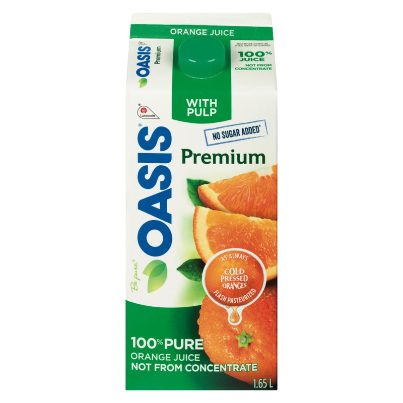Oasis Premium 100% Pure Orange Juice, 1.65 l