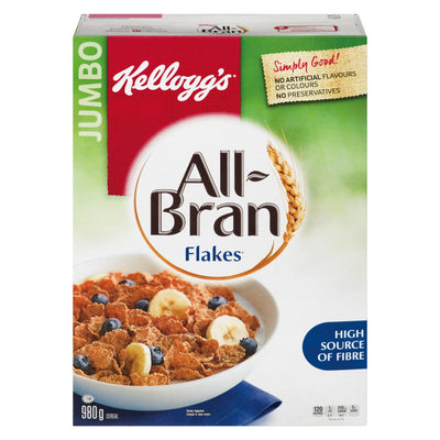 Kellogg Company All Bran Flakes Cereal, 980 g