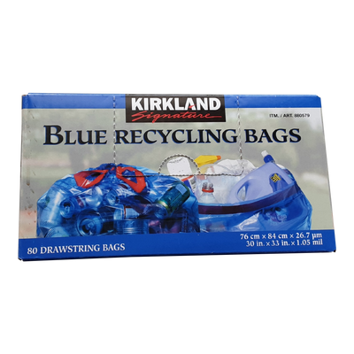 blue recycling bags