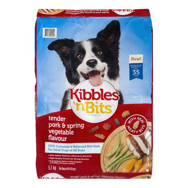 Kibbles N Bits Tender Pork & Spring Vegetable Flavour, 5.7 kg