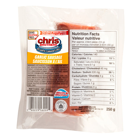 Chris Brother's Garlic Sausage, 250 g