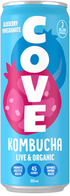 Cove Blueberry Pomegranate Live & Organic Kombucha, 355 mL