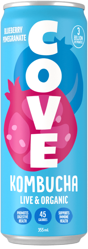Cove Blueberry Pomegranate Live & Organic Kombucha, 355 mL