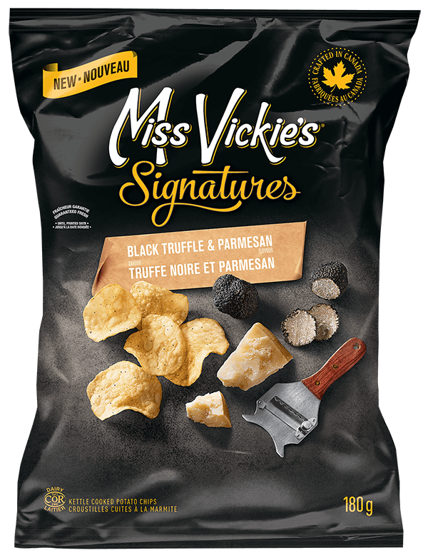 Miss Vickie's Black Truffle & Parmesan Flavour Kettle Cooked Potato Chips, 180 g