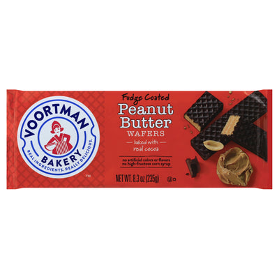 Voortman Bakery Fudge Coated Peanut Butter Wafers, 235 g