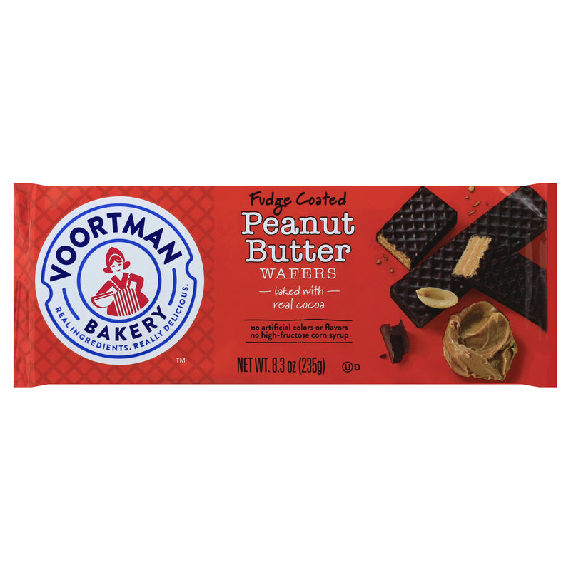 Voortman Bakery Fudge Coated Peanut Butter Wafers, 235 g