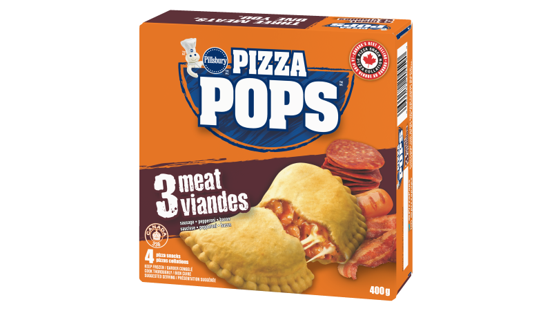Pillsury 3 Meat Pizza Pops, 400 g