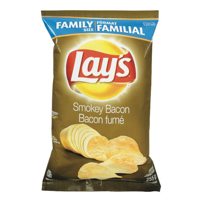 Lay's Family Size Smokey Bacon Potato Chips, 235 g