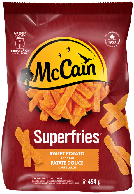McCain Sweet Potato Plank Cut Fries, 454 g