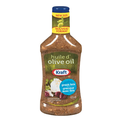 Kraft Extra Virgin Olive Oil Greek Feta Dressing & Marinade, 475 mL