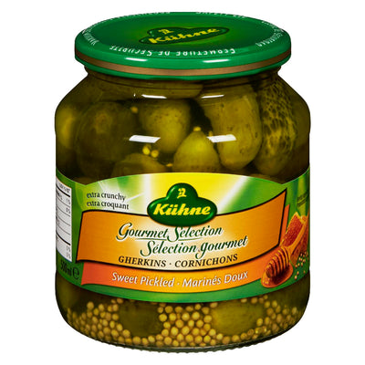 Kiihne Sweet Pickled Gherkins, 500 mL