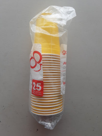 GOOD TIMES YELLOW PARTY CUPS, 25 CT