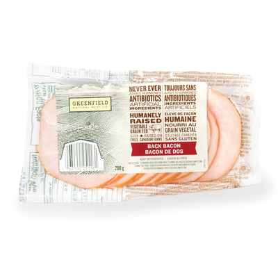 Greenfield Natural Meat Co Back Bacon, 200 g