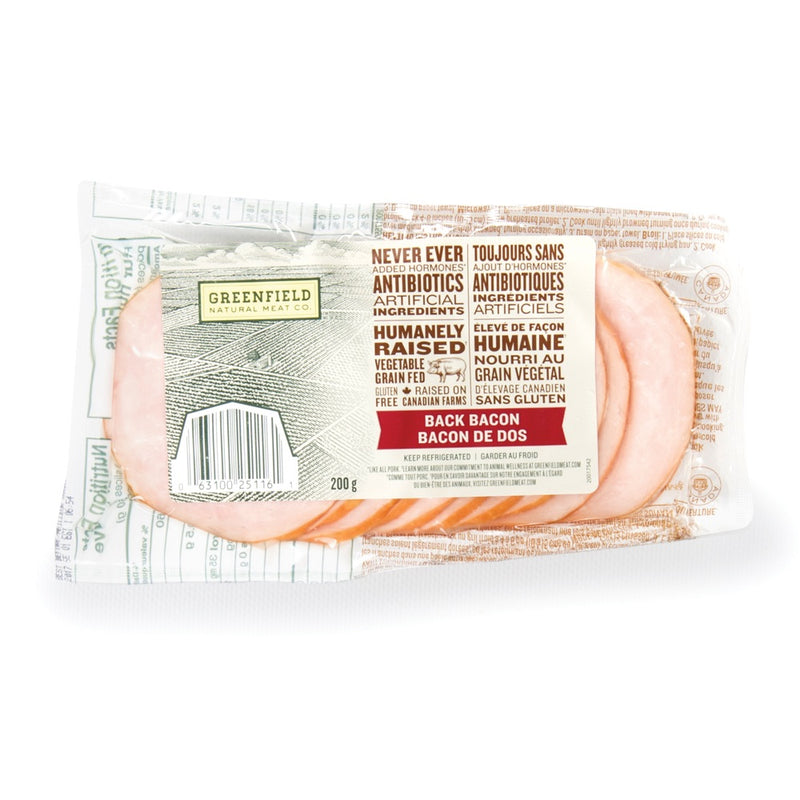 Greenfield Natural Meat Co Back Bacon, 200 g