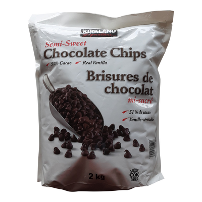 Kirkland Semi-Sweet Chocolate Chips, 2 kg
