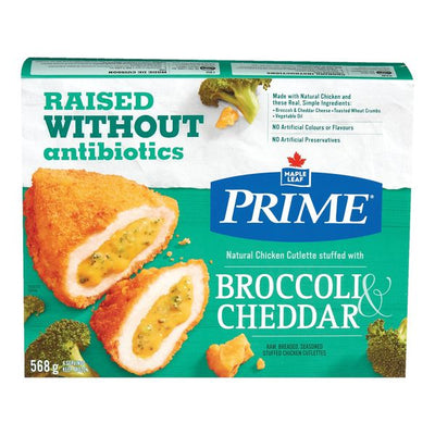 Maple Leaf Prime Broccoli & Cheddar Stuffed Chicken Cutlet, 568 g