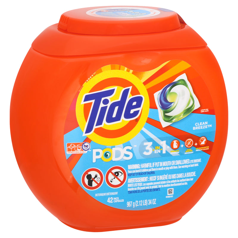Tide Pods, 3 in 1 Ocean Mist, 42 ct