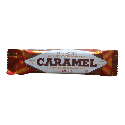 Tunnock's Milk Chocolate Coated Caramel Wafer Bar, 30 g