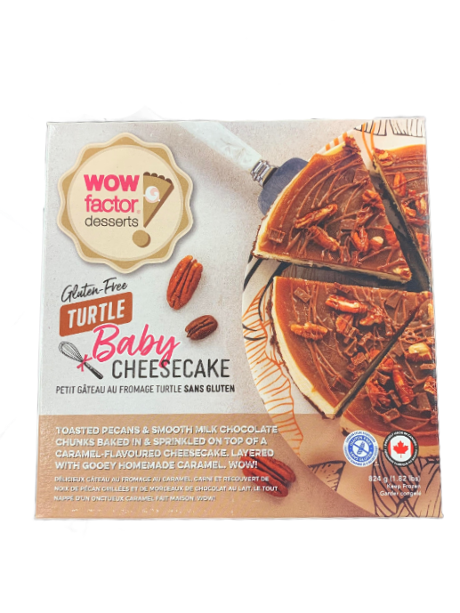 Wow Factor Desserts Gluten Free Turtle Baby Cheesecake, 824 g