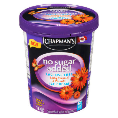 Chapman's No Sugar Added Lactose Free Salty Caramel & Peanuts Ice Cream, 1L