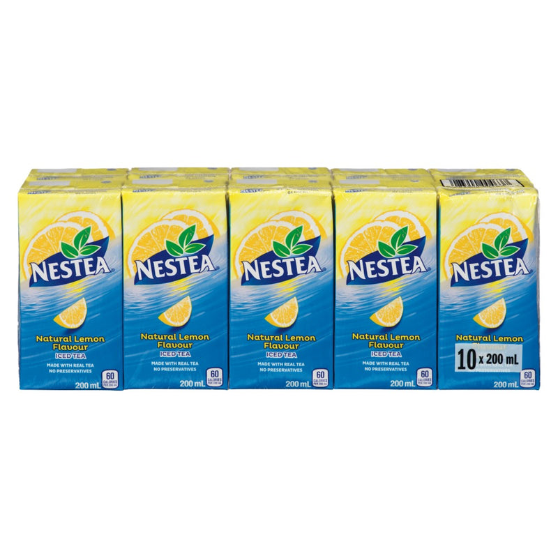 Nestea Natural Lemon Flavor Iced Tea, 10 x 200 mL