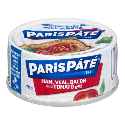 Paris Pâté Ham, Veal, Bacon & Tomato  Pâté, 78 g