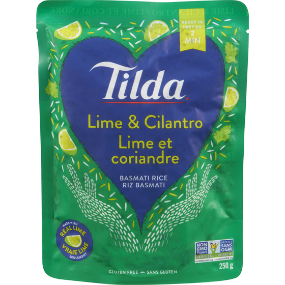 Tilda Lime And Cilantro Basmati Rice, 250 g