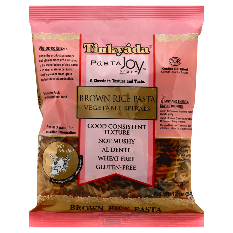 Tinkyada Pasta Joy Ready Brown Rice Vegetable Spirals Pasta, 12 oz.