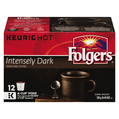 Keurig Hot Folgers Intensley Dark Roast, 12 count, 126 g