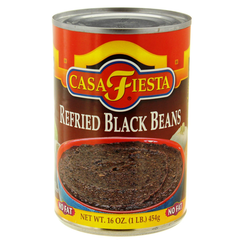 CASA FIESTA REFRIED BLACK BEANS, 398 mL