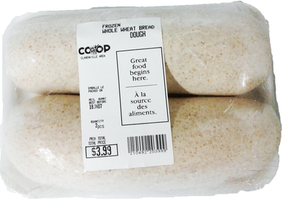 Frozen Whole Wheat Bread Dough, 2 pk