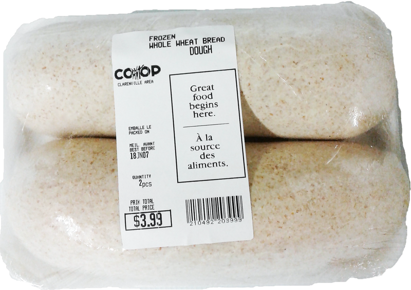 Frozen Whole Wheat Bread Dough, 2 pk