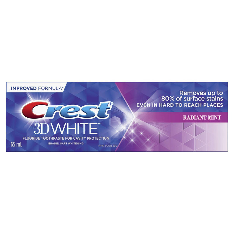 Crest 3D White Radiant Mint Toothpaste, 65 mL