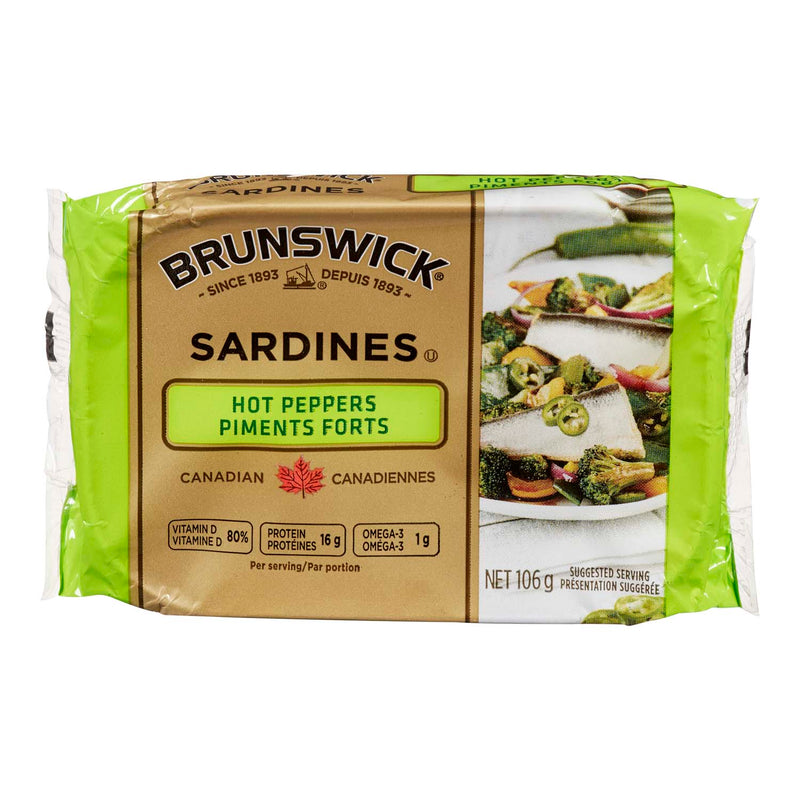 Brunswick Sardines In Hot Peppers, 106 g