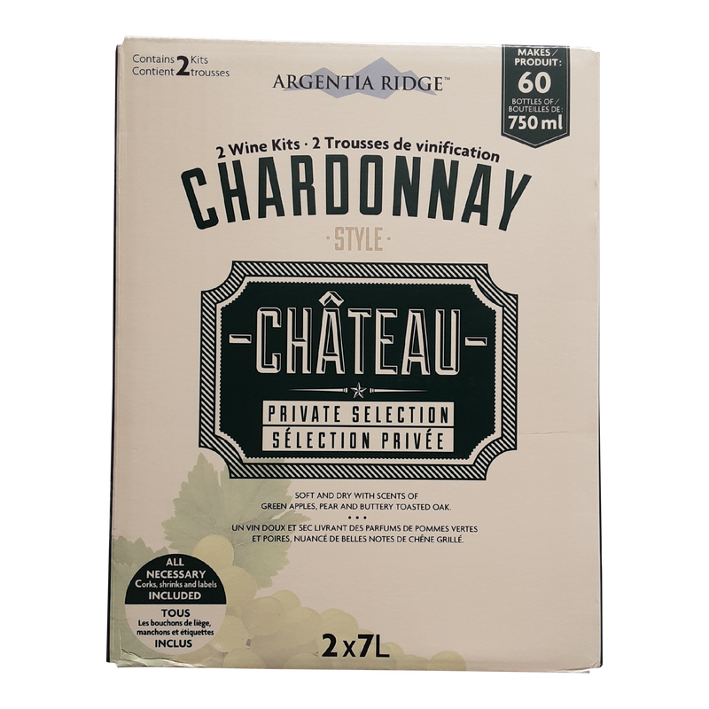 Argentia Ridge Chardonnay 2 In 1 Wine Kit, 2 x 7 L