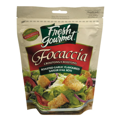 Fresh Gourmet Focaccia Roasted Garlic Flavoured Croutons, 128 g