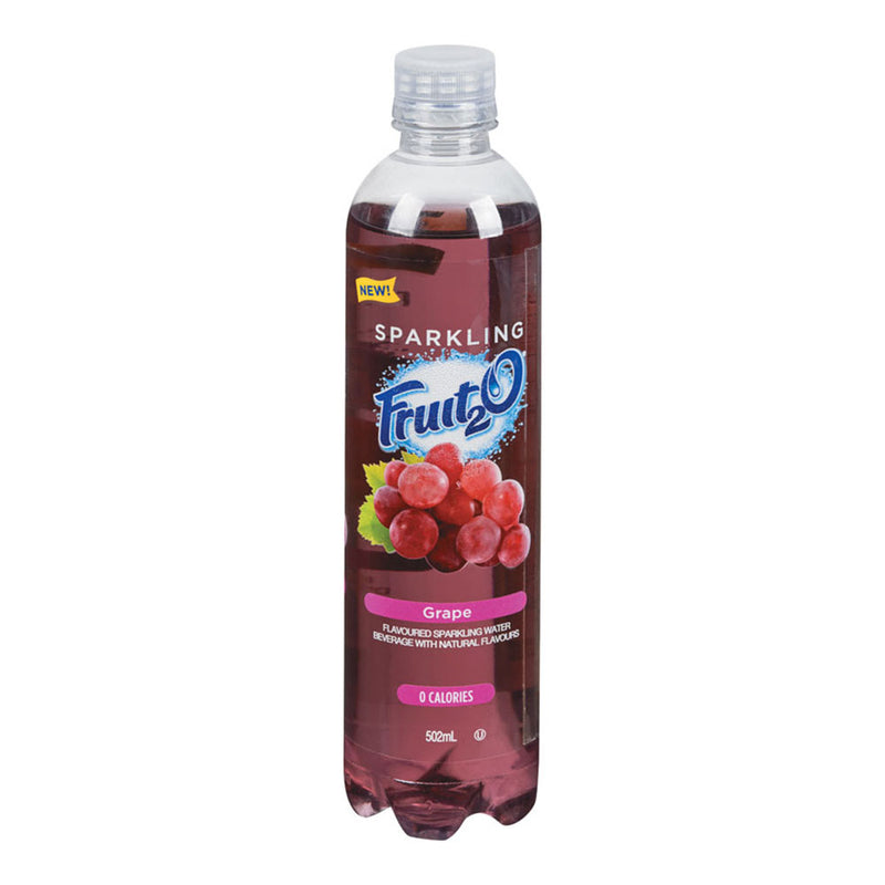 Fruit 2.O Grape Sparkling Water, 502mL