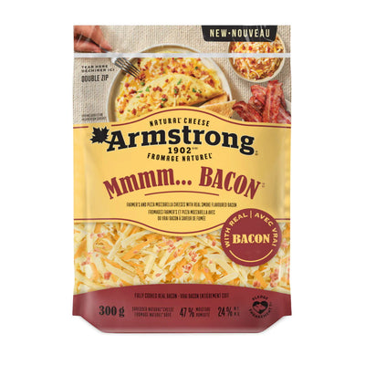 Armstrong Farmer's & Pizza Mozzarella Cheese With Bacon Bits, 300 g
