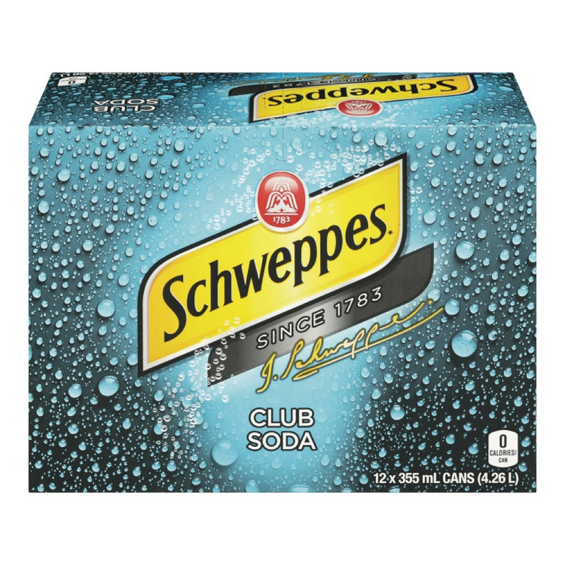 Schweppes Club Soda, 12 x 355mL