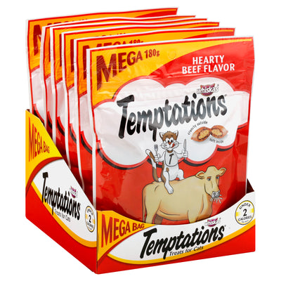 Temptations Hearty Beef Flavor Mega Pack Cat Treats, 180 g