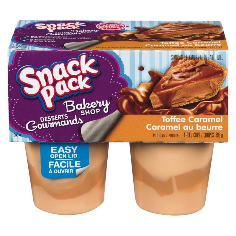 Snack Pack Toffee Caramel Pudding, 4 ct