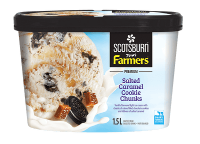 Scotsburn Premium Salted Caramel Cookie Chunks Ice Cream, 1.5 L