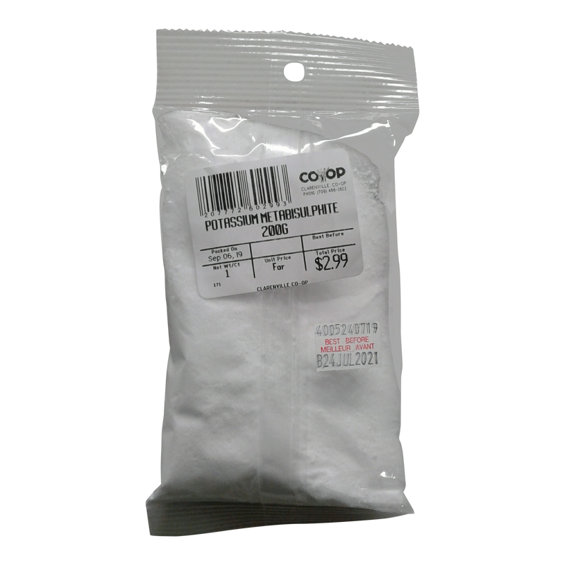 POTASSIUM METABISULPHITE, 200g