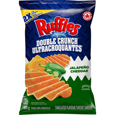 Ruffles Double Crunch Jalapeno Cheddar, 180 g