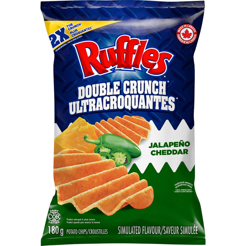 Ruffles Double Crunch Jalapeno Cheddar, 180 g