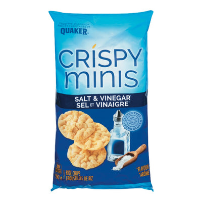 Quaker Crispy Minis Salt & Vinegar Rice Chips, 100 g