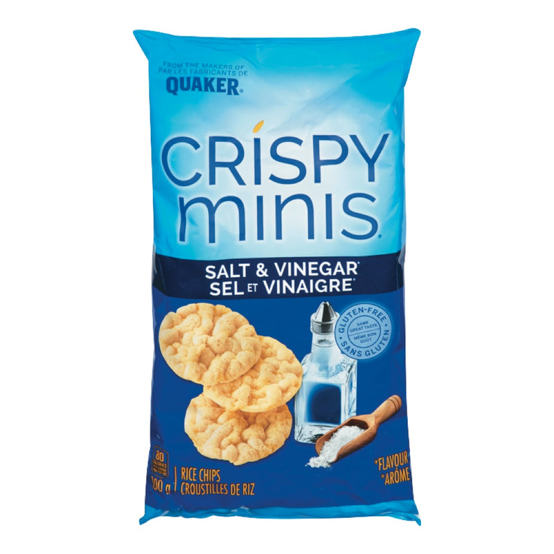 Quaker Crispy Minis Salt & Vinegar Rice Chips, 100 g
