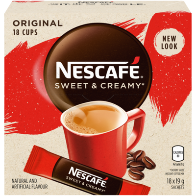 Nescafe Sweet & Creamy Single Use Coffee, 18 x 19g