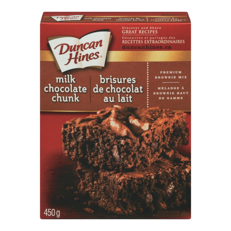 Duncan Hines Milk Chocolate Chunk Brownie Mix, 450 g